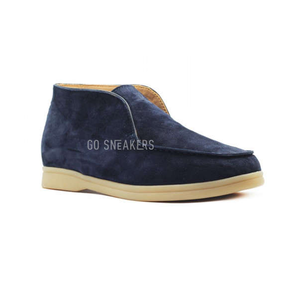Мужские ботинки Loro Piana Open Walk Navy Suede