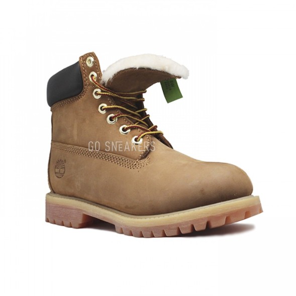 Женские ботинки с мехом Timberland Cacao