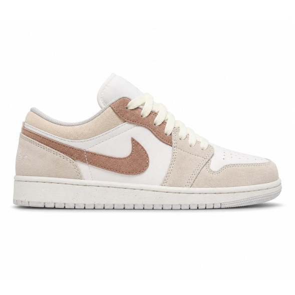 Женские кроссовки Nike Air Jordan 1 Low Suede Beige