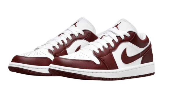Женские кроссовки Nike Air Jordan 1 Low Leather Brown/White