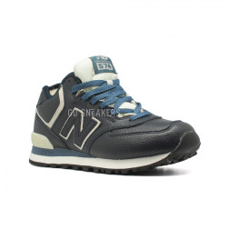 New Balance Женские 574 High-top Navy Leather