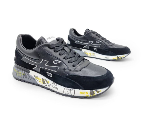 Унисекс кроссовки Premiata 483 Leather/Suede Grey/Black