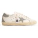 Женские кеды Golden Goose Super-Star With Silver Swarovski Crystal Star And Heel Tab