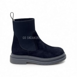 Brunello Cucinelli Suede Chelsea Boot Black