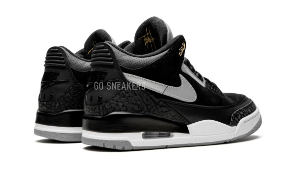 Унисекс кроссовки Nike Air Jordan 3 Retro Tinker Black Cement Gold
