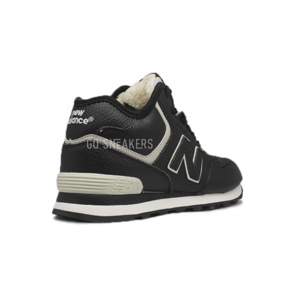 Женские зимние кроссовки New Balance 574 High-top Black Leather
