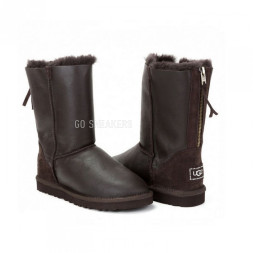 Short Zip Metallic Chocolate