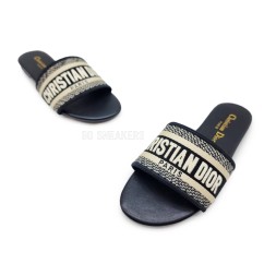 Dior Flip-flops Textile White/Black