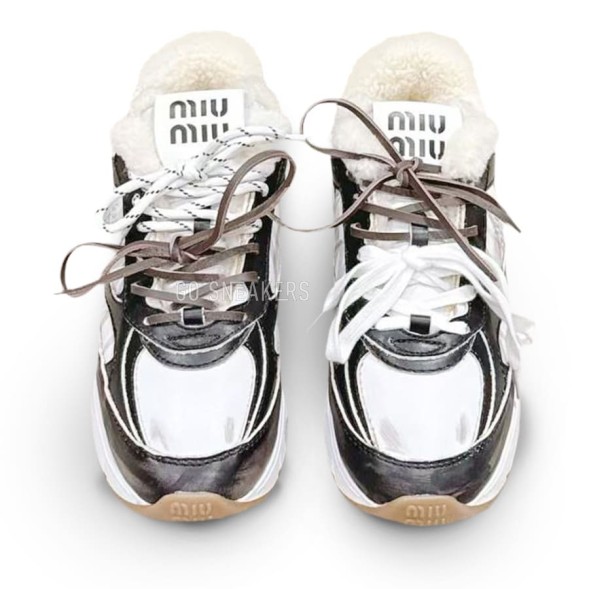 Женские зимние кроссовки Miu Miu Sneakers Winter White/Black