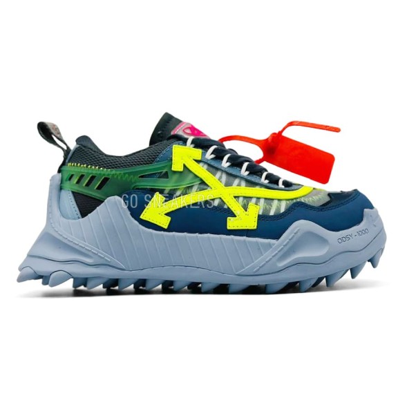 Мужские кроссовки Off-White ODSY-1000 Man Navy/Yellow