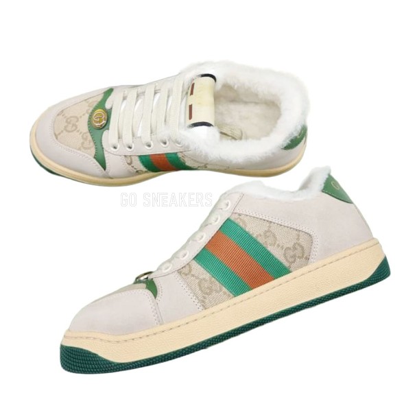 Женские зимние кроссовки Gucci Woman Winter Green/Red