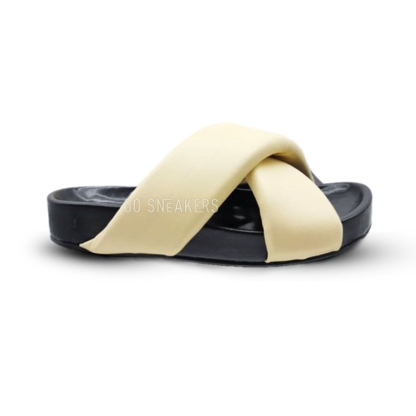 Женские шлепки JW Anderson Flip-flops Leather Black/Cream