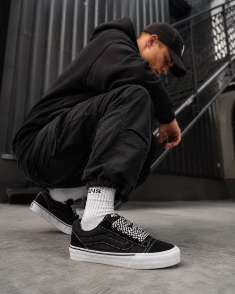 Мужские кеды Vans Knu Skool Black/Dark Grey