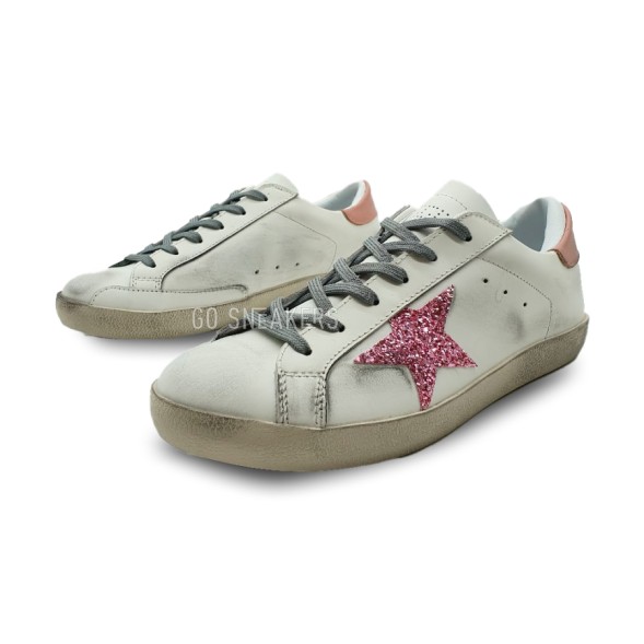 Женские кроссовки Golden Goose Superstar White/Pink