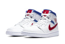 Nike Air Jordan 1 Mid White Red Royal