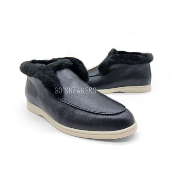 Унисекс ботинки Brunello Cucinelli Leather Black