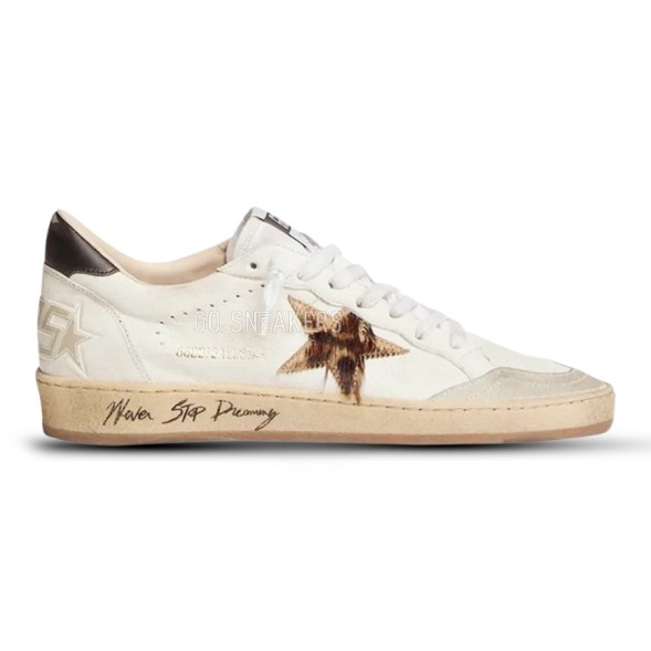 Женские кеды Golden Goose Ball Star Never Stop Dreaming - Leopard